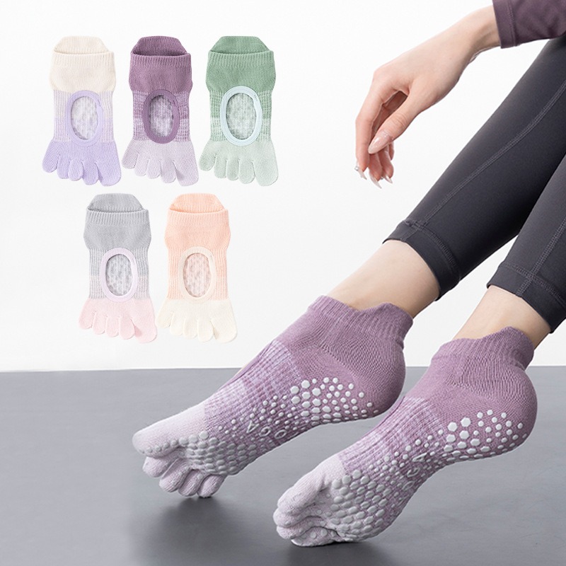 Jump Rope - Women's Yoga Socks with Five Fingers