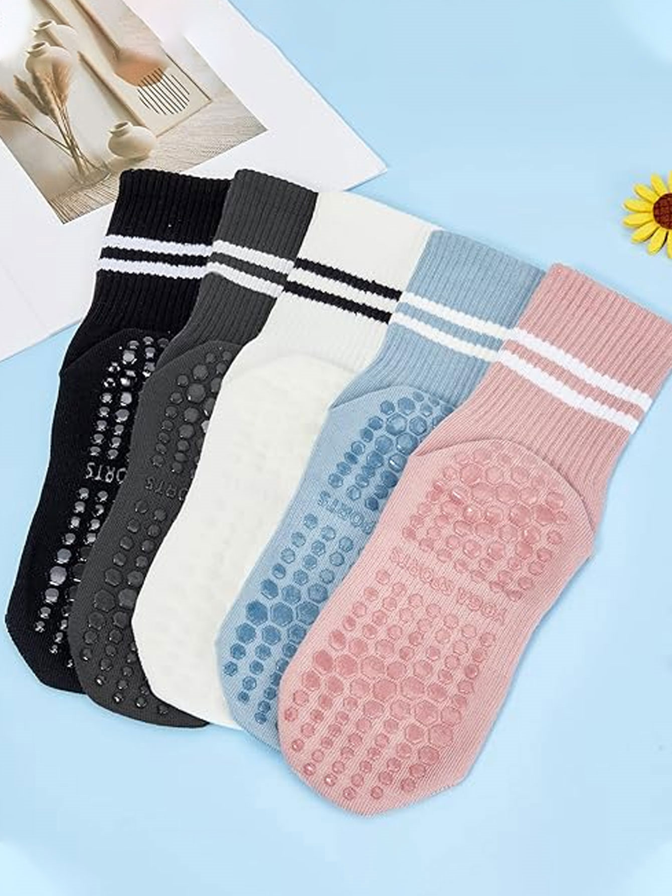 3 Pairs of Yoga Socks, Non-Sli - огляд і ціна Jump Rope