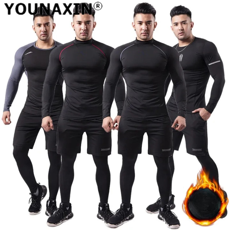 3-piece Men Plush Warm Sports  - огляд і ціна Yoga Fitness Training
