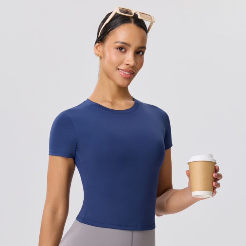 Solid Color Slim Casual Yoga T - огляд і ціна Yoga Fitness Training