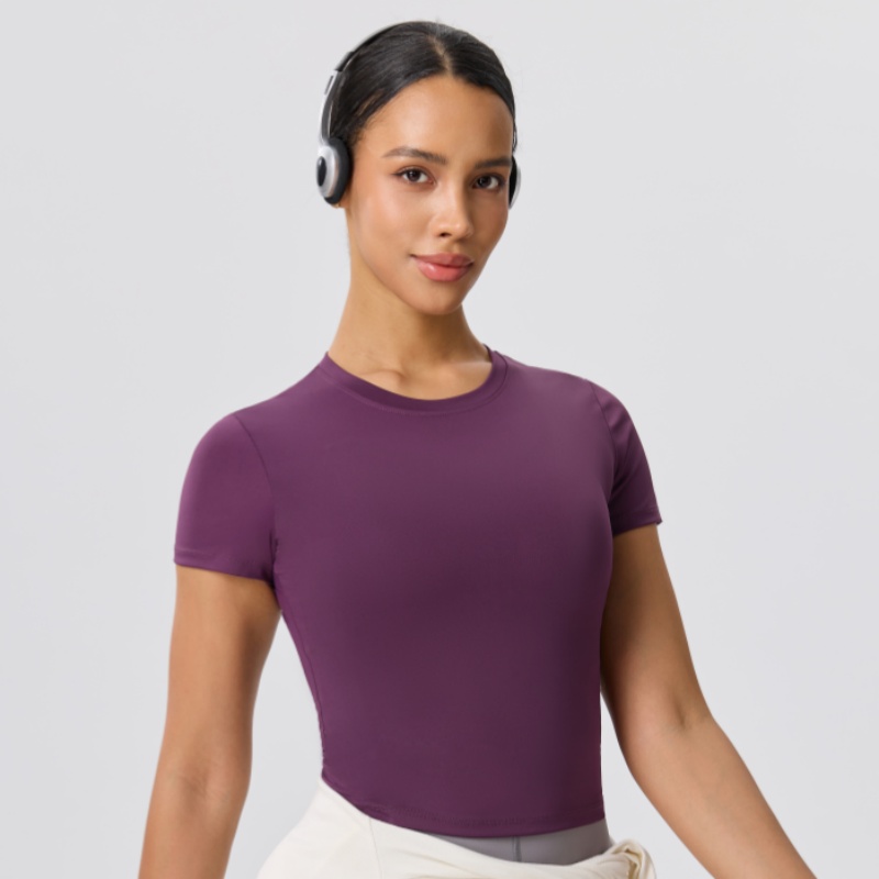 Solid Color Slim Casual Yoga T - огляд і ціна Yoga Fitness Training
