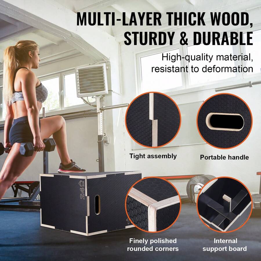3 In 1 Plyometric Jump Box 12  - огляд і ціна Plyo Jump Box