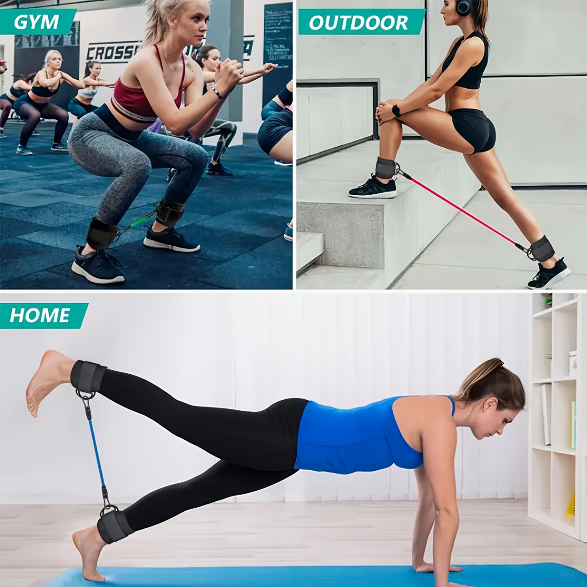 5‑Piece Ankle Resistance Band  - огляд і ціна Yoga Fitness Resistance Band