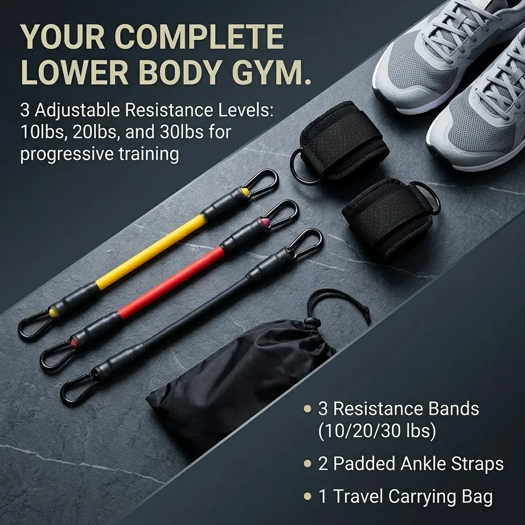 5‑Piece Ankle Resistance Band  - огляд і ціна Yoga Fitness Resistance Band