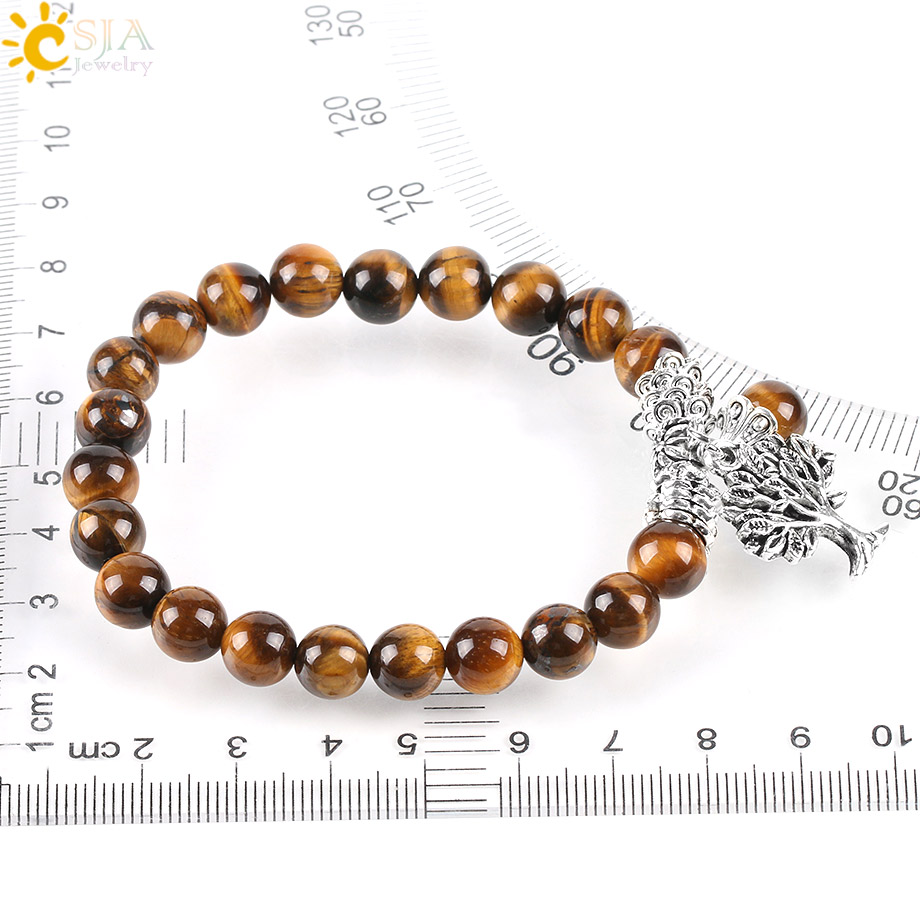 CSJA Natural Tiger Eye Lucky G - огляд і ціна Yoga Fitness Tracker