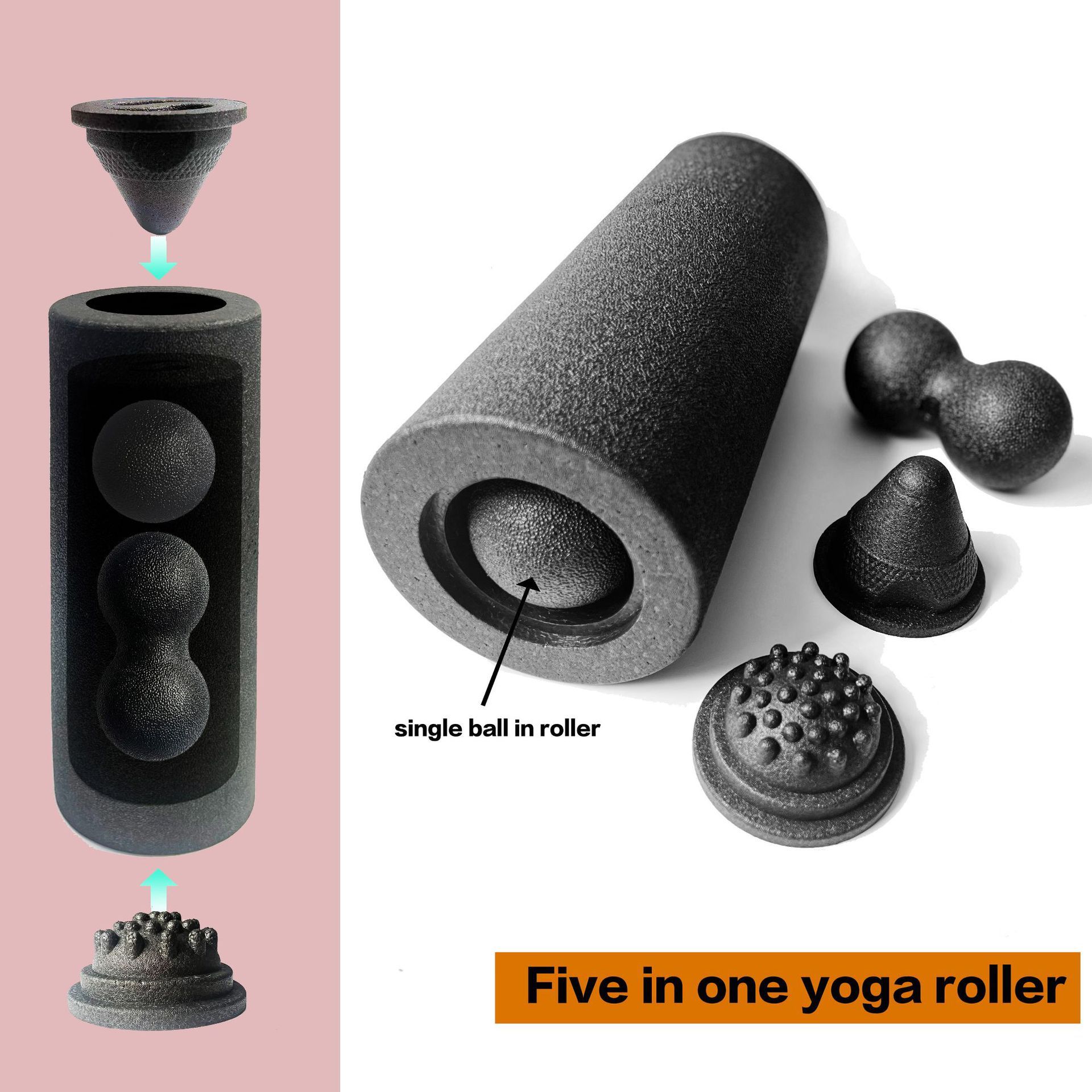 5-in-1 Fascia Roller Set Muscl - огляд і ціна Yoga Fitness Ball